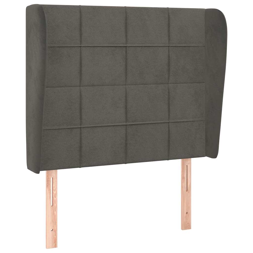 Vidaxl hoofdbord met randen 103x23x118 128 cm fluweel donkergrijs