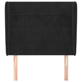 Vidaxl hoofdbord met randen 103x23x118 128 cm fluweel zwart