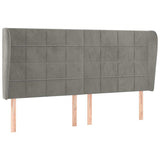 Vidaxl hoofdbord met randen 183x23x118 128 cm fluweel lichtgrijs