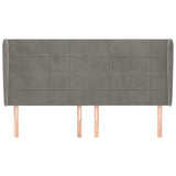 Vidaxl hoofdbord met randen 183x23x118 128 cm fluweel lichtgrijs