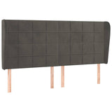 Vidaxl hoofdbord met randen 203x23x118 128 cm fluweel donkergrijs