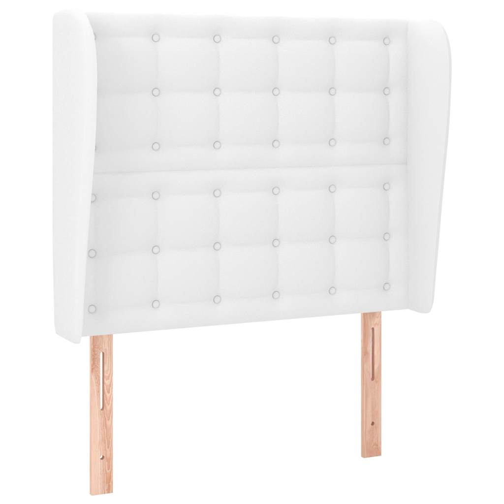 Vidaxl hoofdbord met randen 83x23x118 128 cm kunstleer wit