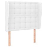Vidaxl hoofdbord met randen 83x23x118 128 cm kunstleer wit