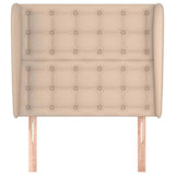 Vidaxl hoofdbord met randen 93x23x118 128 cm kunstleer cappuccinokleur