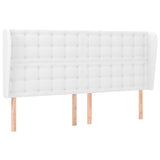 Vidaxl hoofdbord met randen 163x23x118 128 cm kunstleer wit