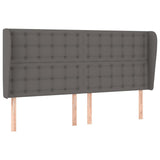 Vidaxl hoofdbord met randen 163x23x118 128 cm kunstleer grijs