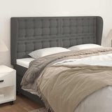 Vidaxl hoofdbord met randen 163x23x118 128 cm kunstleer grijs