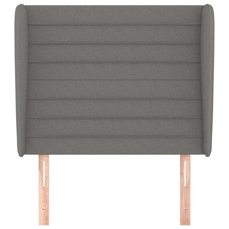 Vidaxl hoofdbord met randen 83x23x118 128 cm stof donkergrijs