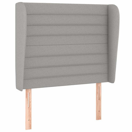 Vidaxl hoofdbord met randen 93x23x118 128 cm stof lichtgrijs