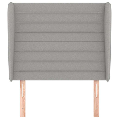 Vidaxl hoofdbord met randen 93x23x118 128 cm stof lichtgrijs