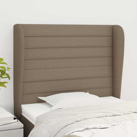 Vidaxl hoofdbord met randen 93x23x118 128 cm stof taupe