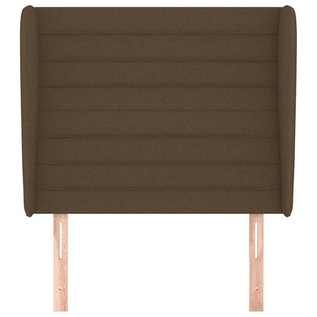 Vidaxl hoofdbord met randen 103x23x118 128 cm stof donkerbruin