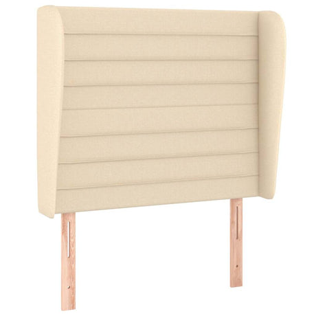 Vidaxl hoofdbord met randen 103x23x118 128 cm stof crèmekleurig