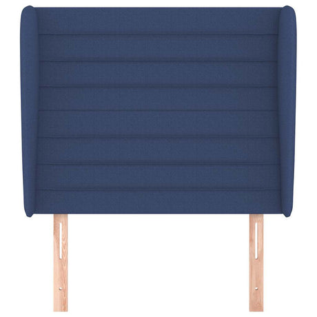 Vidaxl hoofdbord met randen 103x23x118 128 cm stof blauw