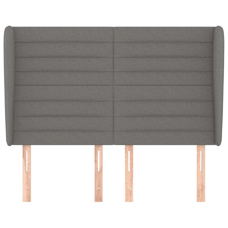 Vidaxl hoofdbord met randen 147x23x118 128 cm stof donkergrijs