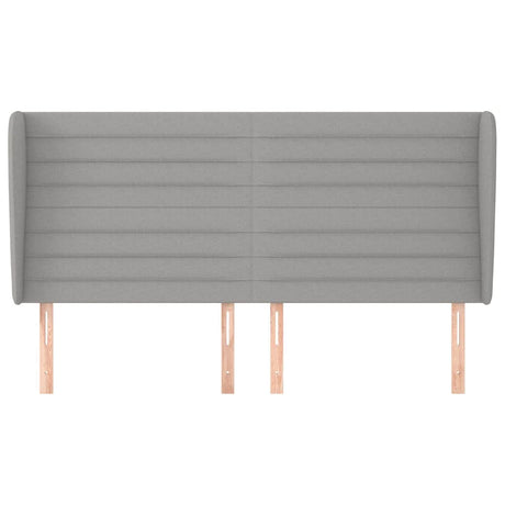 Vidaxl hoofdbord met randen 183x23x118 128 cm stof lichtgrijs