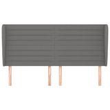 Vidaxl hoofdbord met randen 183x23x118 128 cm stof donkergrijs