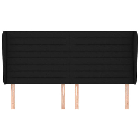 Vidaxl hoofdbord met randen 183x23x118 128 cm stof zwart