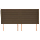 Vidaxl hoofdbord met randen 183x23x118 128 cm stof donkerbruin