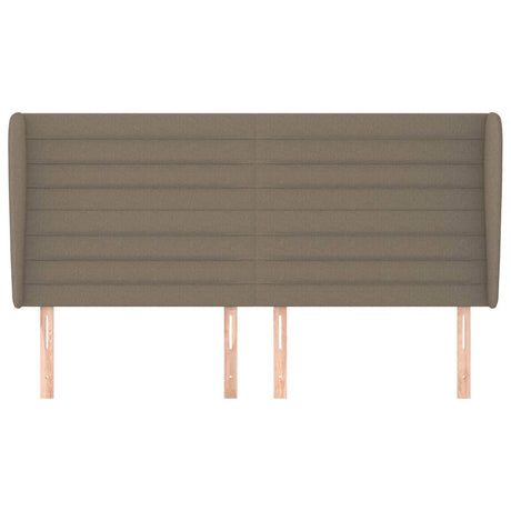 Vidaxl hoofdbord met randen 203x23x118 128 cm stof taupe