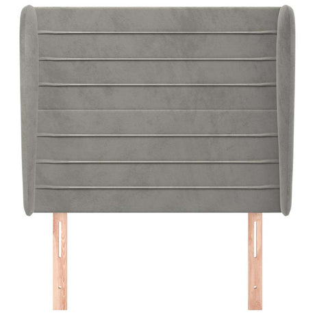 Vidaxl hoofdbord met randen 83x23x118 128 cm fluweel lichtgrijs