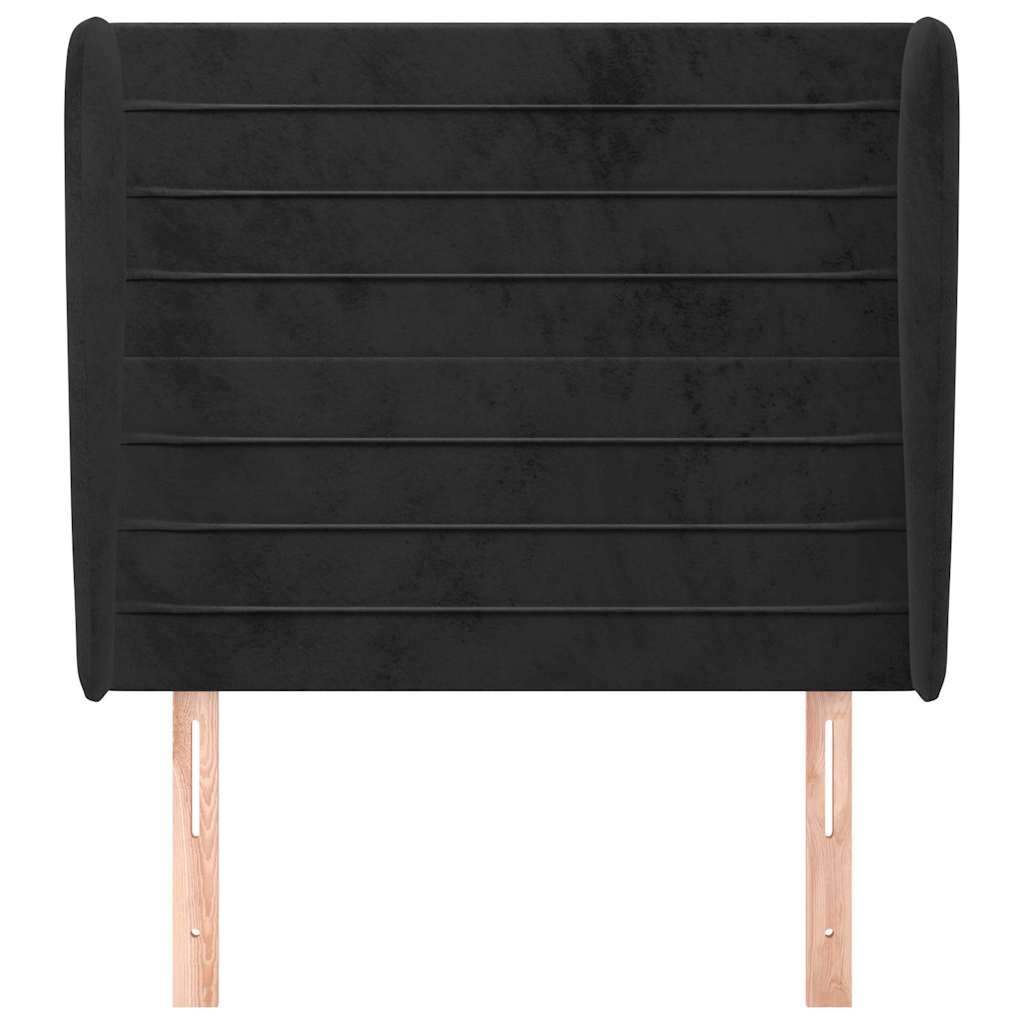 Vidaxl hoofdbord met randen 83x23x118 128 cm fluweel zwart