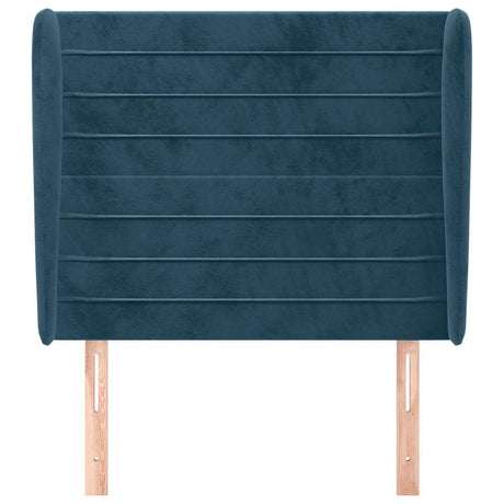 Vidaxl hoofdbord met randen 83x23x118 128 cm fluweel donkerblauw