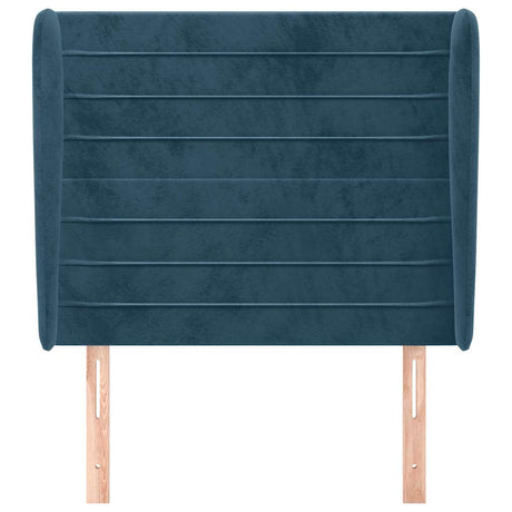 Vidaxl hoofdbord met randen 93x23x118 128 cm fluweel donkerblauw