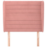 Vidaxl hoofdbord met randen 93x23x118 128 cm fluweel roze