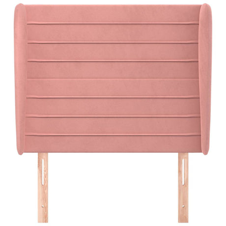 Vidaxl hoofdbord met randen 93x23x118 128 cm fluweel roze