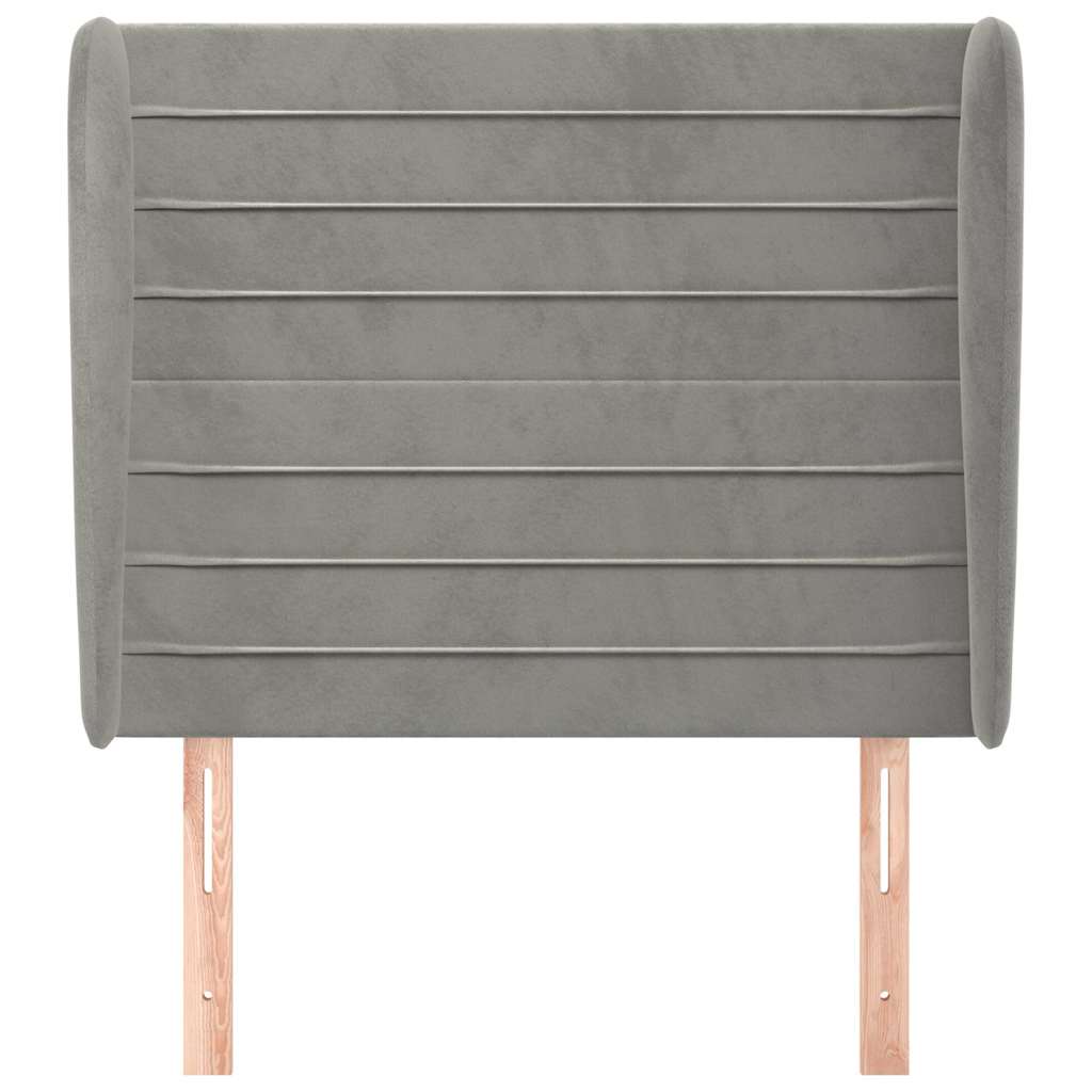 Vidaxl hoofdbord met randen 103x23x118 128 cm fluweel lichtgrijs