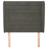 Vidaxl hoofdbord met randen 103x23x118 128 cm fluweel donkergrijs