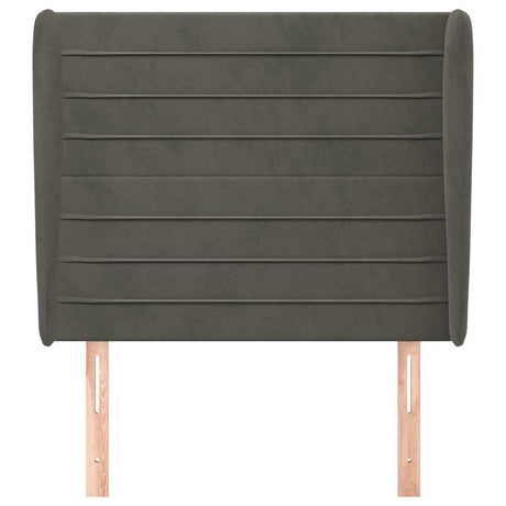 Vidaxl hoofdbord met randen 103x23x118 128 cm fluweel donkergrijs
