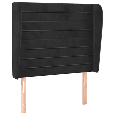 Vidaxl hoofdbord met randen 103x23x118 128 cm fluweel zwart