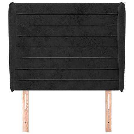 Vidaxl hoofdbord met randen 103x23x118 128 cm fluweel zwart