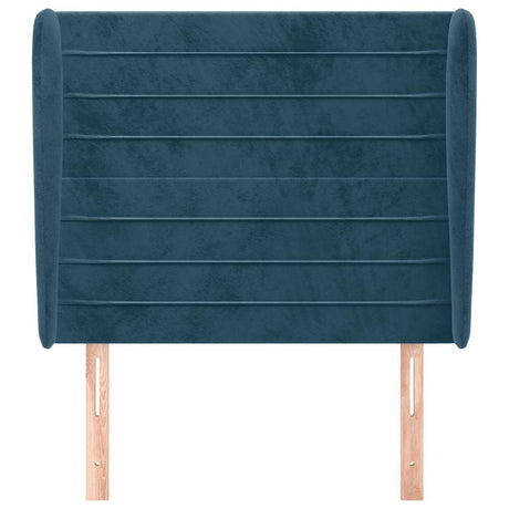 Vidaxl hoofdbord met randen 103x23x118 128 cm fluweel donkerblauw