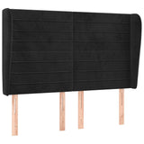 Vidaxl hoofdbord met randen 147x23x118 128 cm fluweel zwart