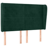 Vidaxl hoofdbord met randen 147x23x118 128 cm fluweel donkergroen