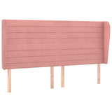 Vidaxl hoofdbord met randen 183x23x118 128 cm fluweel roze