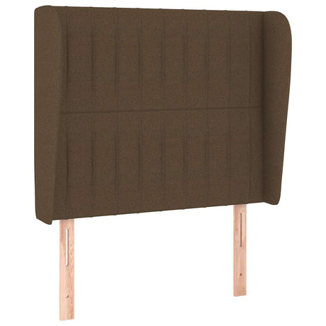 Vidaxl hoofdbord met randen 93x23x118 128 cm stof donkerbruin