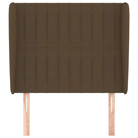 Vidaxl hoofdbord met randen 93x23x118 128 cm stof donkerbruin