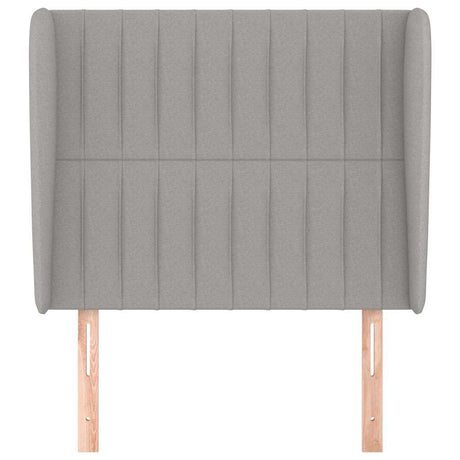 Vidaxl hoofdbord met randen 103x23x118 128 cm stof lichtgrijs