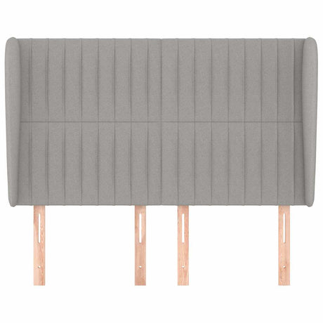 Vidaxl hoofdbord met randen 147x23x118 128 cm stof lichtgrijs