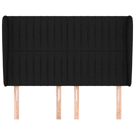 Vidaxl hoofdbord met randen 147x23x118 128 cm stof zwart