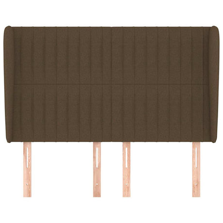 Vidaxl hoofdbord met randen 147x23x118 128 cm stof donkerbruin