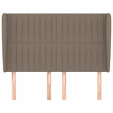 Vidaxl hoofdbord met randen 147x23x118 128 cm stof taupe