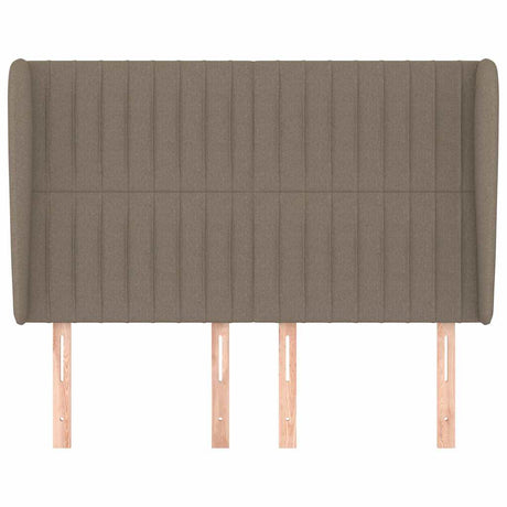 Vidaxl hoofdbord met randen 147x23x118 128 cm stof taupe