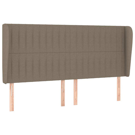 Vidaxl hoofdbord met randen 163x23x118 128 cm stof taupe