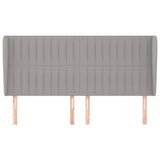 Vidaxl hoofdbord met randen 183x23x118 128 cm stof lichtgrijs