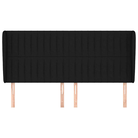 Vidaxl hoofdbord met randen 203x23x118 128 cm stof zwart